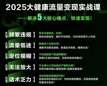 大健康流量全域新增长8.0，三月底线下课视频，大健康万亿蓝海，从类目突围到模式迭代-huitchan网创