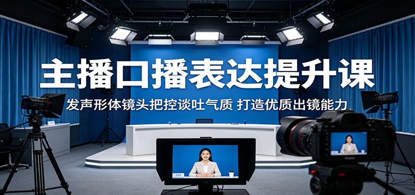 主播口播表达提升课：发声形体镜头把控谈吐气质，打造优质出镜能力-huitchan网创