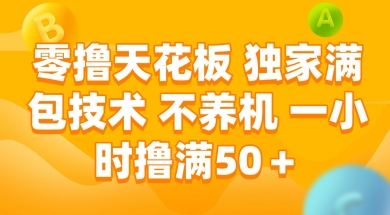零撸天花板，独家满包技术 不养机 一小时撸满50+【揭秘】-huitchan网创