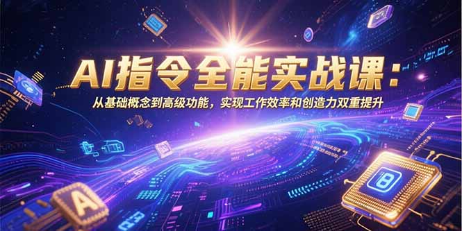 AI指令全能实战课：从基础概念到高级功能，实现工作效率和创造力双重提升-huitchan网创