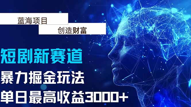 抖音新赛道，暴力掘金玩法，单日收益最高3000+-huitchan网创