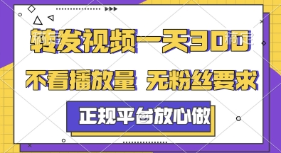 转发视频一天3张+，正规平台放心做，不看播放量，无粉丝要求，随时随地挣收益【揭秘】-huitchan网创
