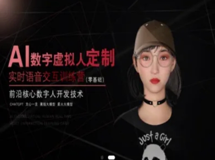 AI数字虚拟人定制，实时语音交互训练营(零基础)，前沿核心数字人开发技术-huitchan网创