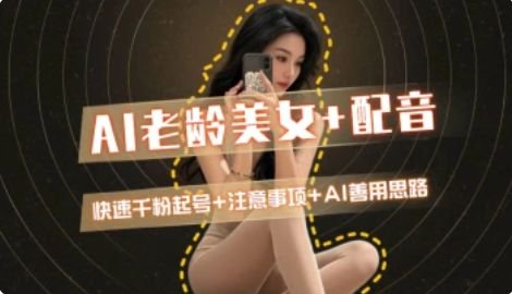 AI老龄美女涨粉+变现_快速千粉起号思路-huitchan网创