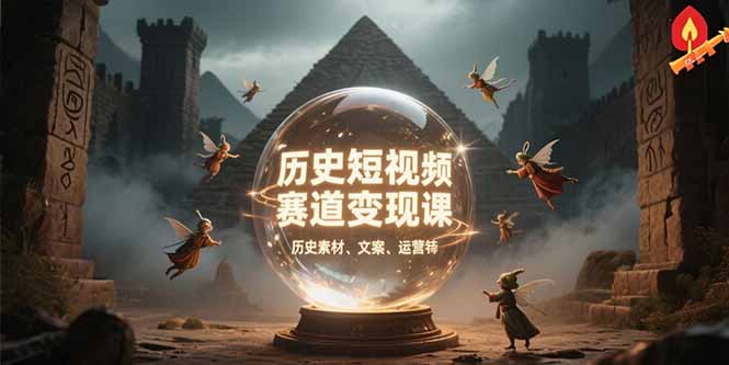历史短视频赛道变现课，百集素材库应用，文案剪辑技巧，账号运营全案-huitchan网创
