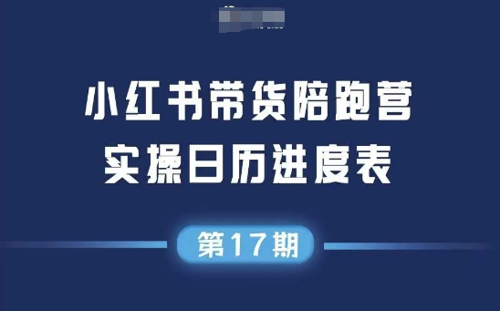 小红书第17期带货陪跑营，不囤货，无不直播，无不投流，通过选品+笔记内容+测品+笔记铺量+矩阵运营打爆款-huitchan网创