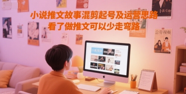 小说推文故事混剪起号及运营思路，看了做推文可以少走弯路-huitchan网创