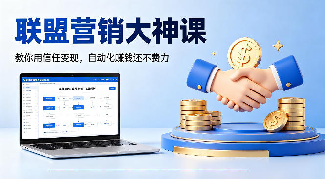 联盟营销大神课，教你用信任变现，自动化賺钱还不费力【原创双语字幕】-huitchan网创