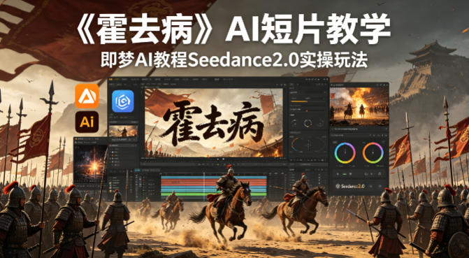 《霍去病》AI短片教学，即梦AI教程Seedance2.0实操玩法-huitchan网创