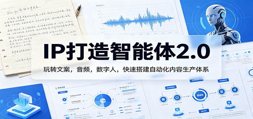 IP打造智能体2.0：玩转文案，音频，数字人，快速搭建自动化内容生产体系-huitchan网创