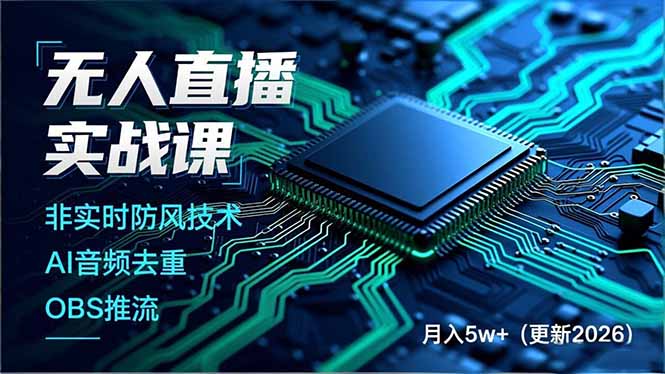 无人直播实战课(更新4月20-huitchan网创