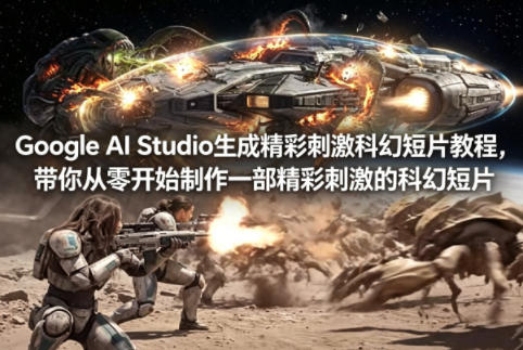 Google AI Studio生成精彩刺激科幻短片教程，带你从零开始制作一部精彩刺激的科幻短片【双语字幕】-huitchan网创