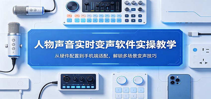 人物声音实时变声软件实操教学：从硬件配置到手机端适配，解锁多场景变声技巧-huitchan网创