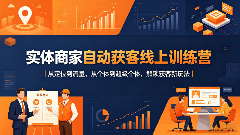 实体商家自动获客线上训练营｜从定位到流量，从个体到超级个体，解锁获客新玩法-huitchan网创