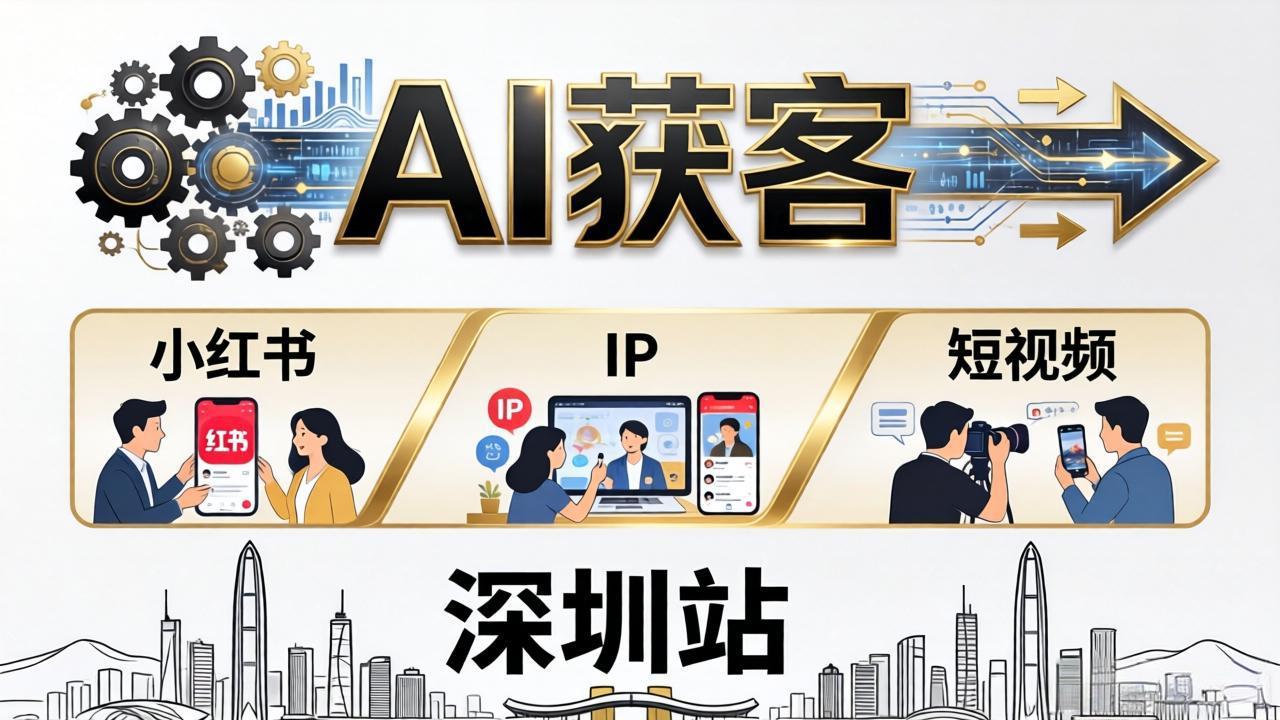 2026AI获客大课深圳站：4月17日-19日3天2夜拆透小红书+IP+短视频，老板操盘手必来-huitchan网创