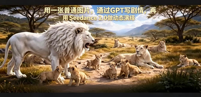 用一张普通图片，通过GPT写剧情，再用Seedance 2.0做动态演绎，居然能生成迪士尼风格搞笑动画-huitchan网创