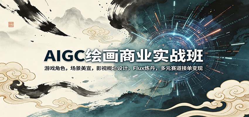 AIGC绘画商业实战班：游戏角色，场景美宣，影视概念设计，Flux炼丹，多元赛道接单变现-huitchan网创