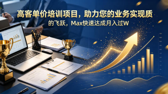 高客单价培训项目，助力您的业务实现质的飞跃，Max快速达成月入过W【原创双语字幕】-huitchan网创