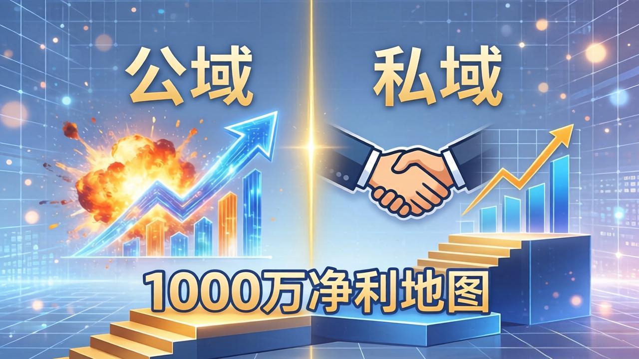 公域玩命出爆款，私域悄悄做成交：这套AI内训课，2026给你打通1000万净利的地图-huitchan网创
