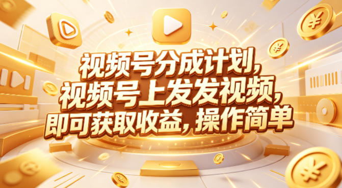 视频号分成计划，599元众筹的Red团队课程，视频号上发发视频，即可获取收益，操作简单-huitchan网创