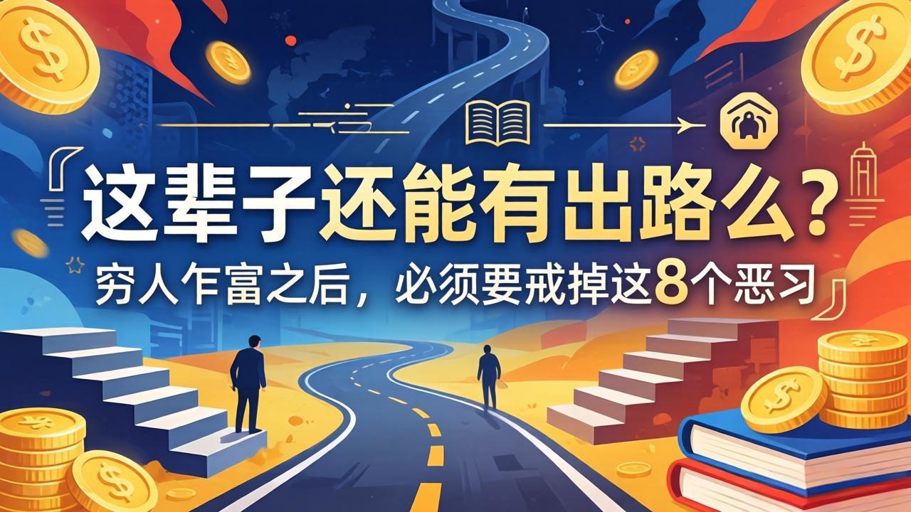 关于人生两篇付费文章【这辈子还能有出路么？】【穷人乍富之后，必须要戒掉这8个恶习】-huitchan网创