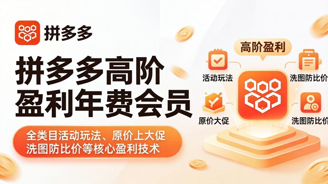 拼多多高阶盈利年费会员(更新4月19-huitchan网创
