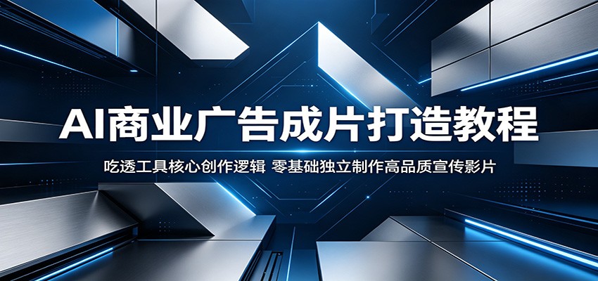 AI商业广告成片打造教程：吃透工具核心创作逻辑，零基础独立制作高品质宣传影片-huitchan网创