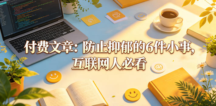 付费文章：防止抑郁的6件小事，互联网人必看！-huitchan网创