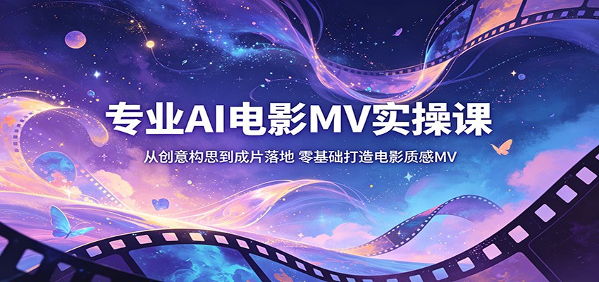 专业AI电影MV实操课：从创意构思到成片落地，零基础打造电影质感MV-huitchan网创