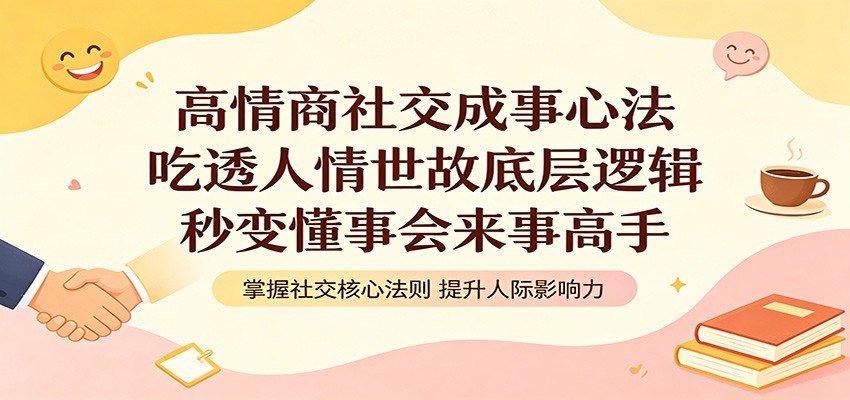 高情商社交成事心法：吃透人情世故底层逻辑，秒变懂事会来事高手-huitchan网创