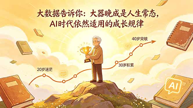 付费文章：大数据告诉你：大器晚成是人生常态，AI 时代依然适用的成长规律-huitchan网创