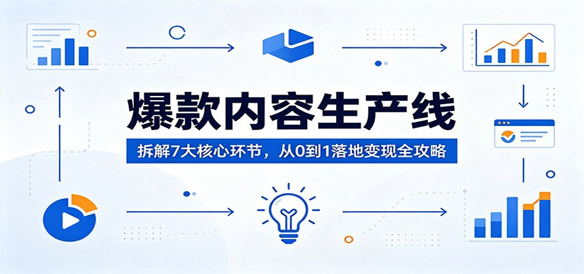 爆款内容生产线：拆解7大核心环节，从0到1落地变现全攻略-huitchan网创