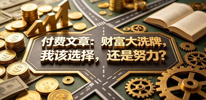 付费文章：财富大洗牌，我该选择，还是努力？-huitchan网创