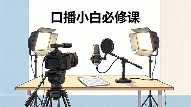 口播小白必修课：录像收音灯光设备+脚本撰写，搭专业级录制场景-huitchan网创