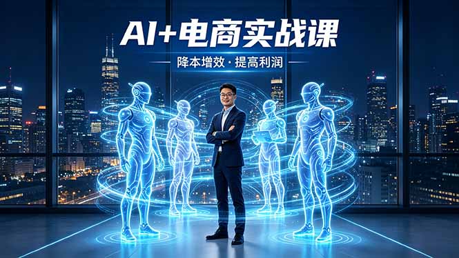AI+电商实战课，1人+N个AI 智能体，把SOP变AI员工，实现降本增效提高利润-huitchan网创