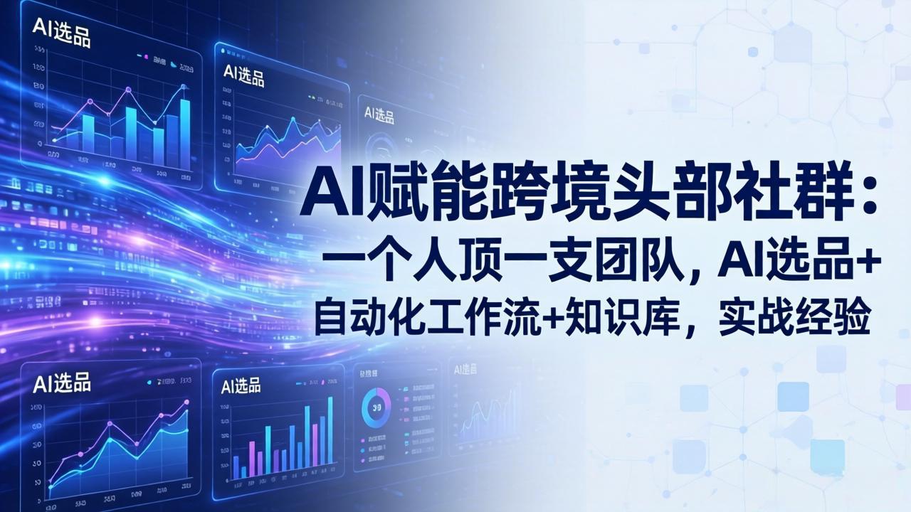 AI赋能跨境头部社群-更新5月：一个人顶一支团队，AI选品+自动化工作流+知识库，实战经验-huitchan网创