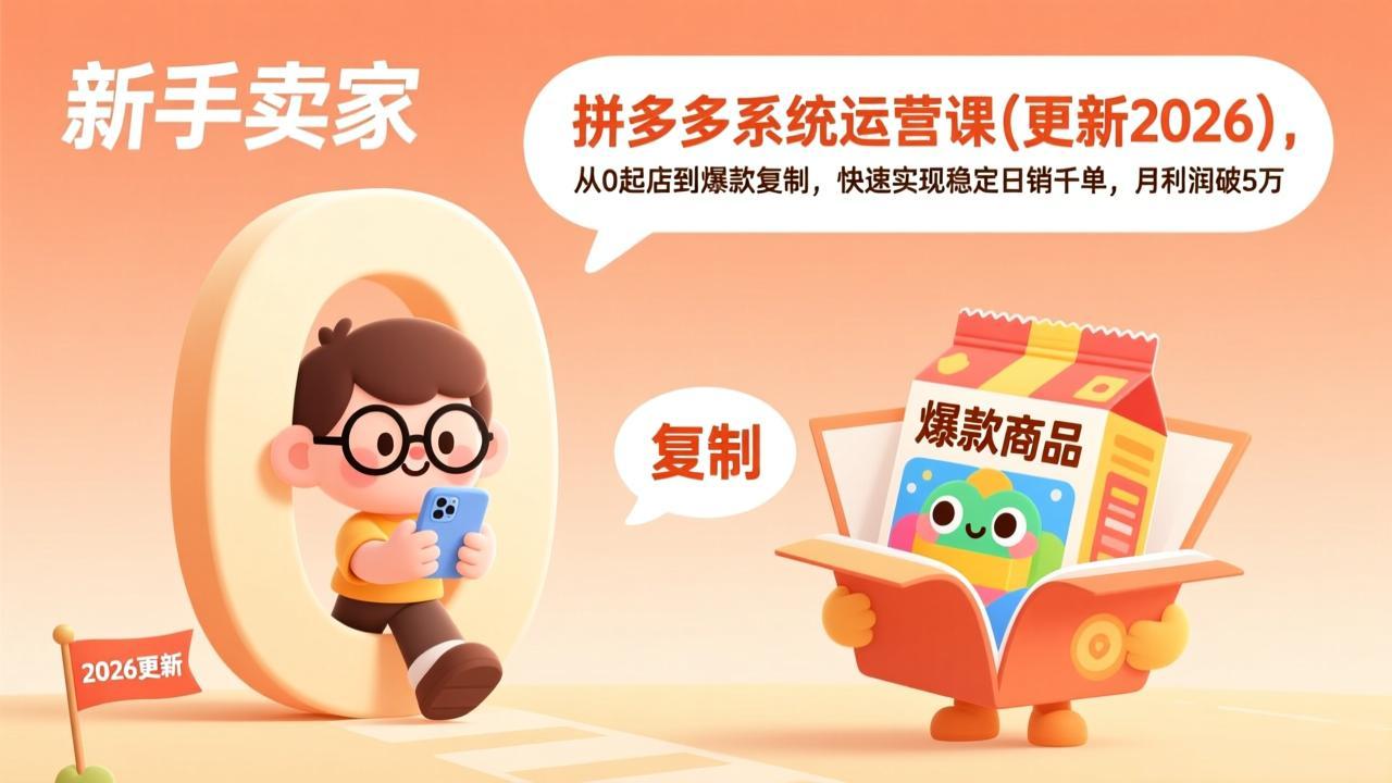 拼多多系统运营课(更新4月-huitchan网创