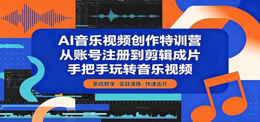 AI音乐视频创作特训营：从账号注册到剪辑成片，手把手玩转音乐视频-huitchan网创