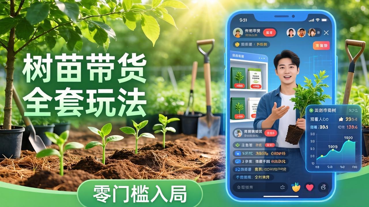 视频号AI树苗带货全套玩法：零门槛入局，掌握豆包、千问等AI工具制作树苗视频的全套流程-huitchan网创