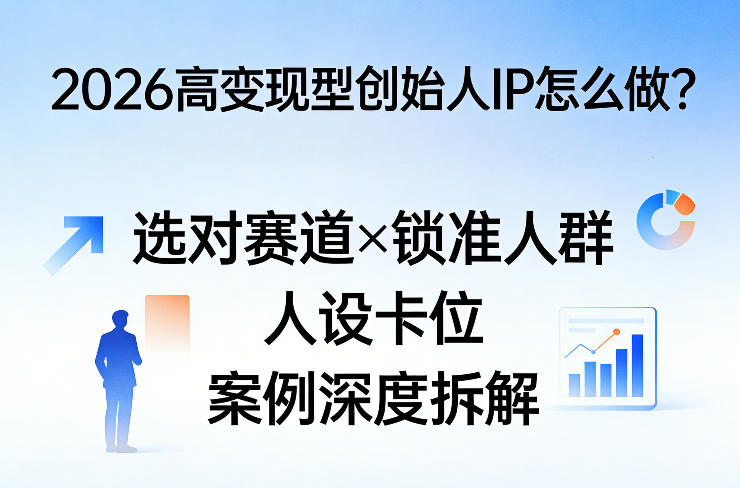 2026高变现型创始人IP怎么做？选对赛道×锁准人群×人设卡位×案例深度拆解-huitchan网创