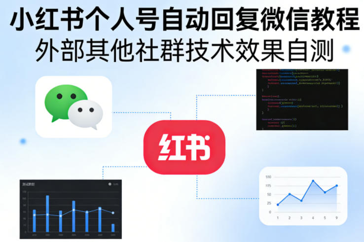 小红书个人号自动回复微信教程，外部其他社群技术，效果自测-huitchan网创