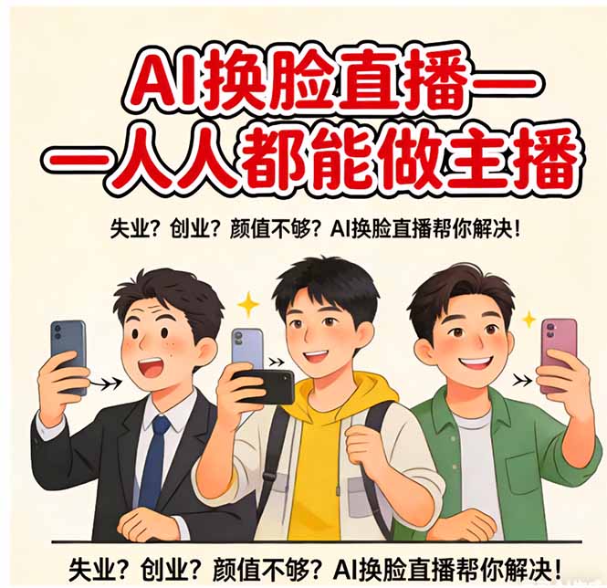 AI换脸直播，人人都能做主播-huitchan网创