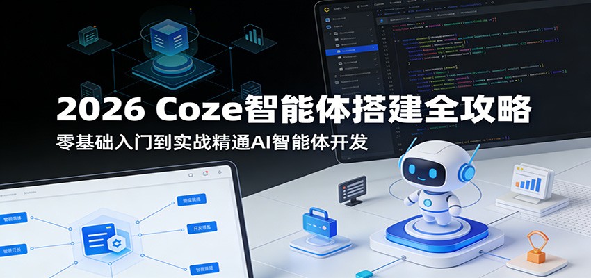2026 Coze智能体搭建全攻略：零基础入门到实战精通AI智能体开发-huitchan网创