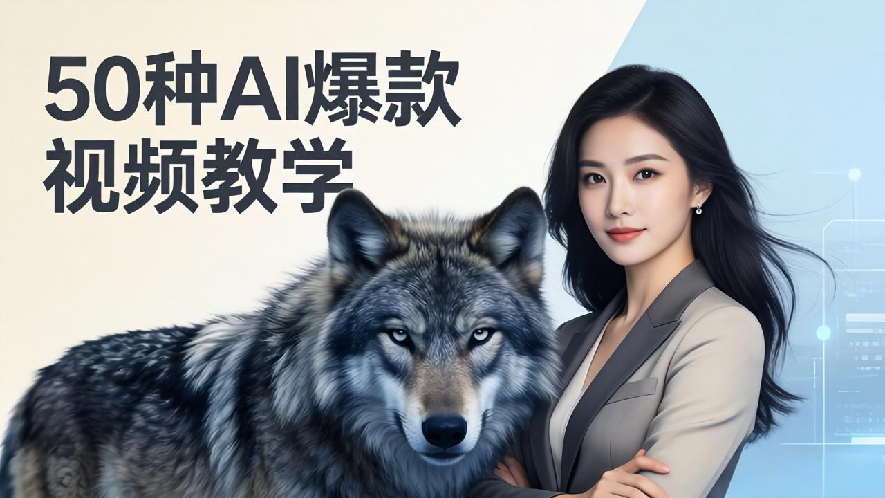 50种AI爆款视频教学：影视级古诗词+治愈萌宠+山海经蛟龙，高阶宝典商业落地-huitchan网创