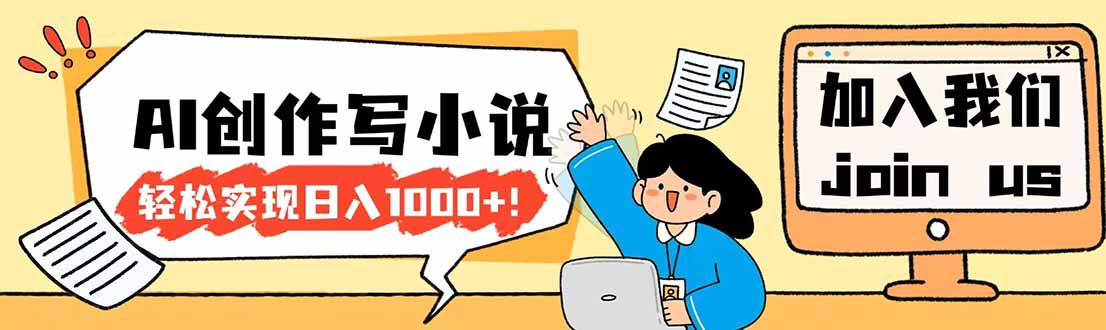 26年最新风口项目AI工具创作写小说，轻松实现日入1000+-huitchan网创