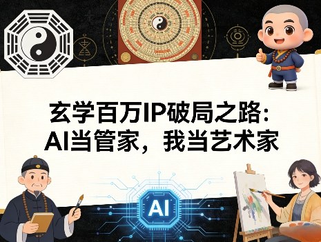 玄学百万IP破局之路：AI当管家，我当艺术家-huitchan网创