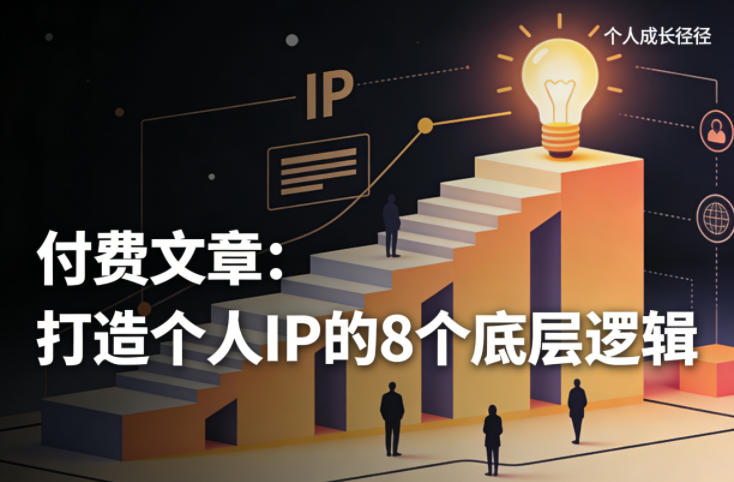付费文章：打造个人IP的8个底层逻辑-huitchan网创