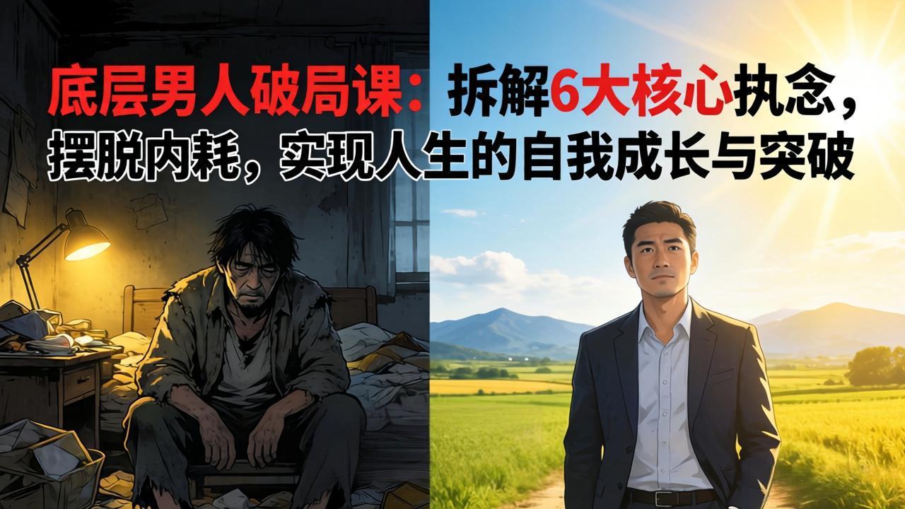 付费文章：底层男人破局课：拆解 6 大核心执念，摆脱内耗，实现人生的自我成长与突破-huitchan网创