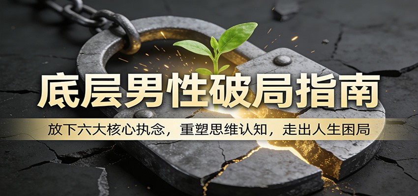 底层男性破局指南：放下六大核心执念，重塑思维认知，走出人生困局-huitchan网创