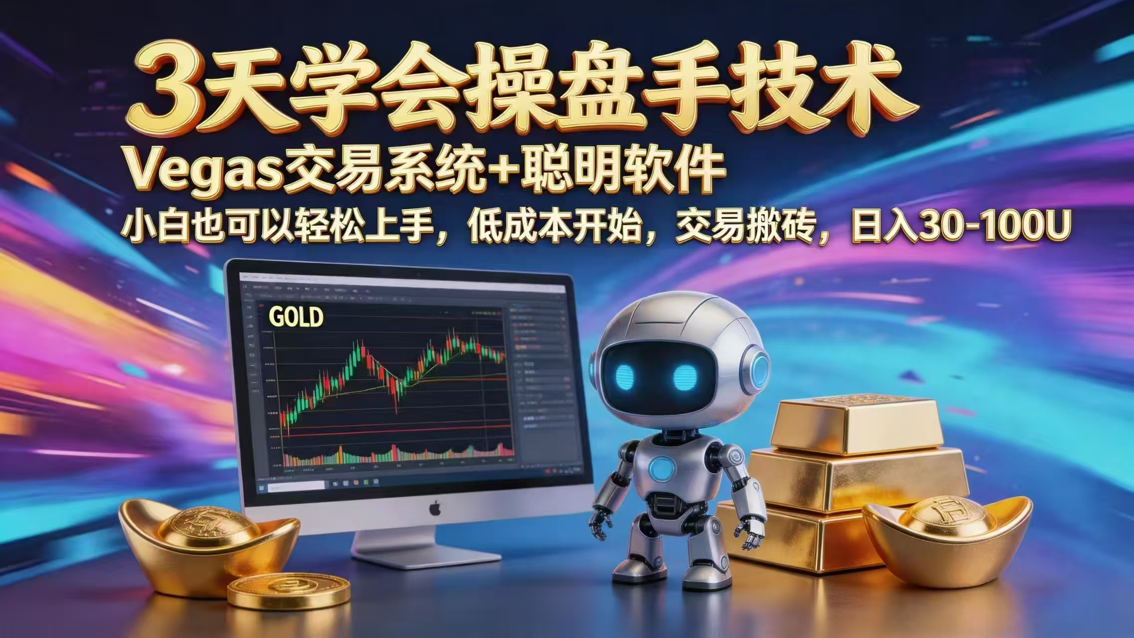 三天学会操盘手技术，vegas技术+聪明软件，小白也可以轻松上手，日入1000+-huitchan网创